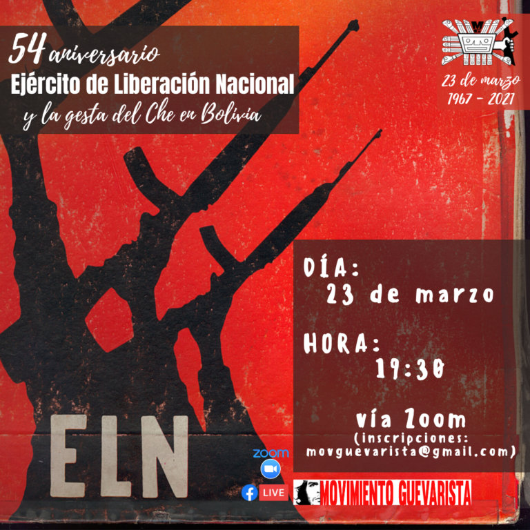 Invitación: 54 aniversario del ELN y la gesta del Che en Bolivia