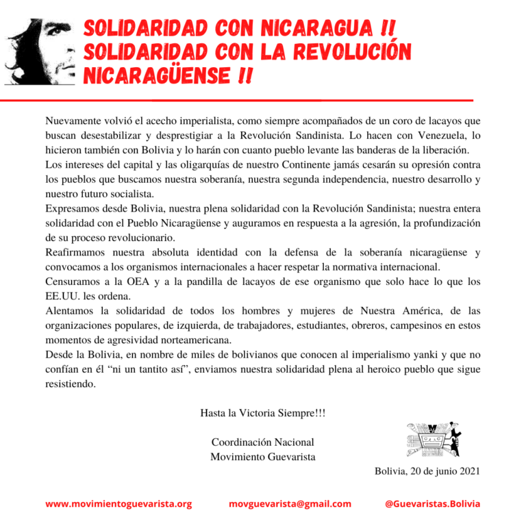 Solidaridad con Nicaragua