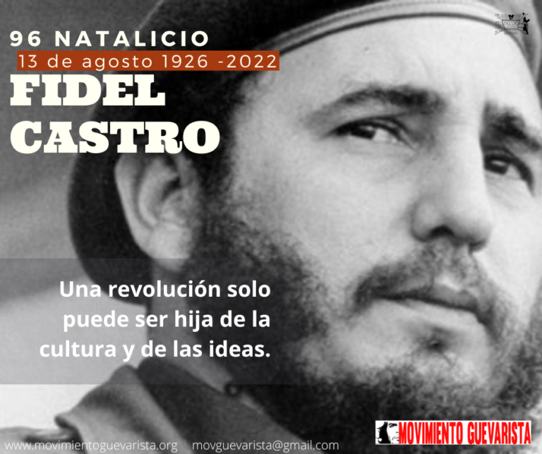Natalicio 96 del Comandante Fidel Castro