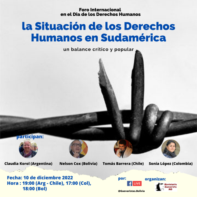 Foro internacional: Situación de los Derechos Humanos en Sudamérica: un balance crítico y popular