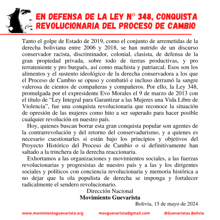 En defensa de la Ley Nº 348, conquista revolucionaria del Proceso de Cambio